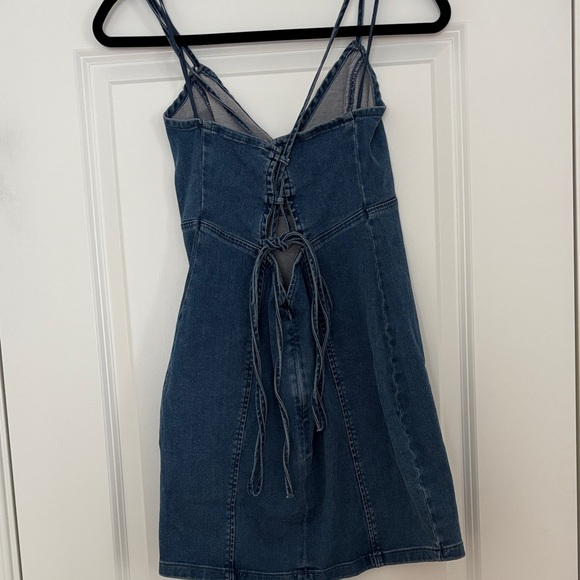 Garage Blue Denim Mini Dress - Picture 9 of 12